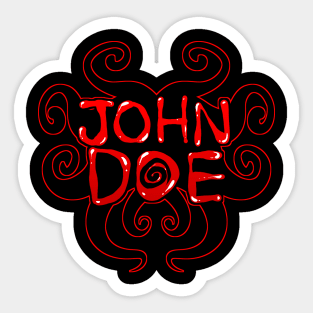JOHN DOE logo Sticker